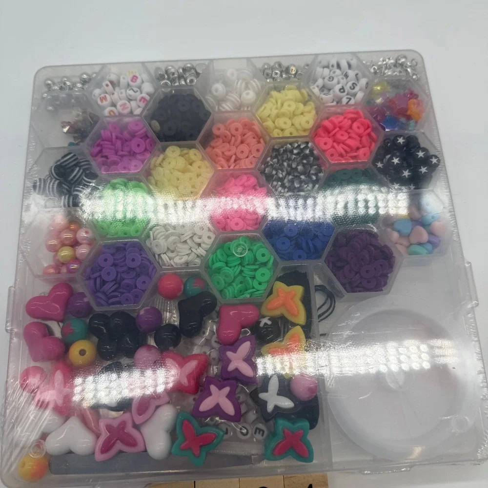 Clay Beads Bracelet Making‎ Kit Letter Charms NEW jewelry DIY kidcore handmade